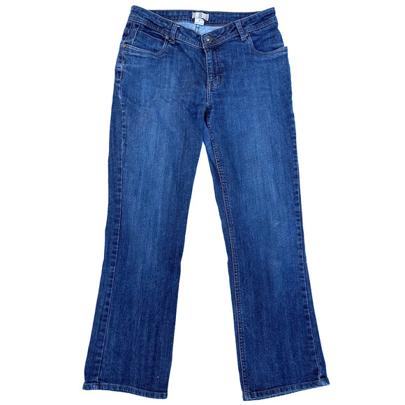 NRJ‎ Bootcut Jeans Women's Size 8 Petite Blue 5-Pocket Mid Rise Medium Wash - Picture 1 of 8